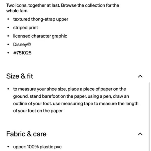 New Old Navy x Disney Mickey & Minnie Striped Print Blue/White Flip Flops Size 8 - Picture 2 of 6